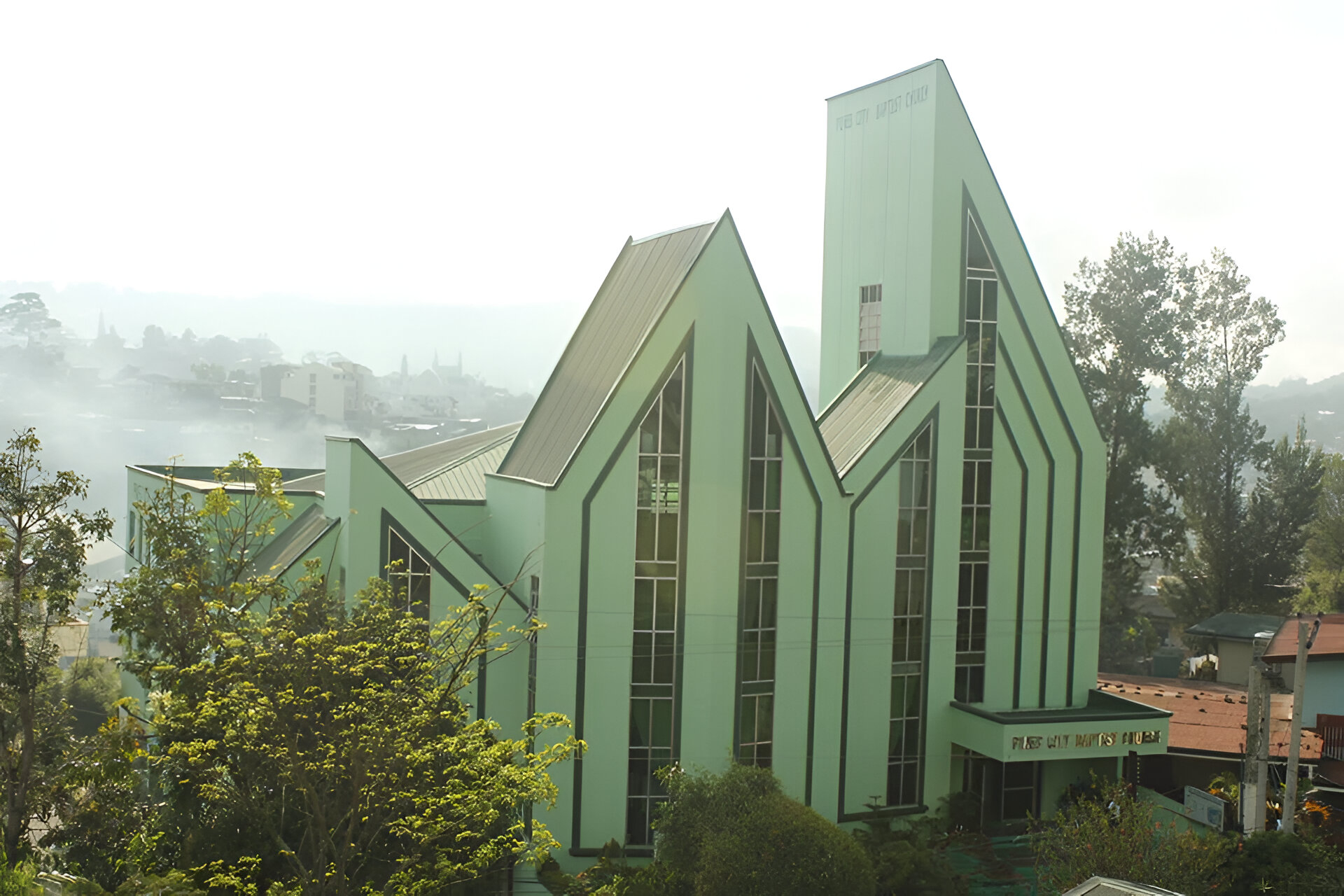 Aerial view of Pines City Baptist Church